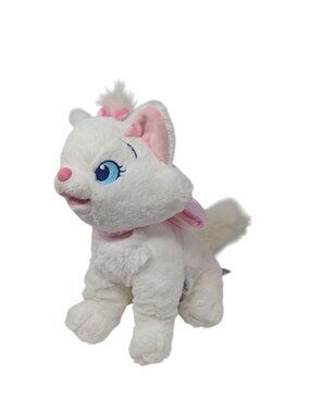 Disney The Aristocats Marie Plush Cat White Pink Soft Stuffed Animal Doll 12”